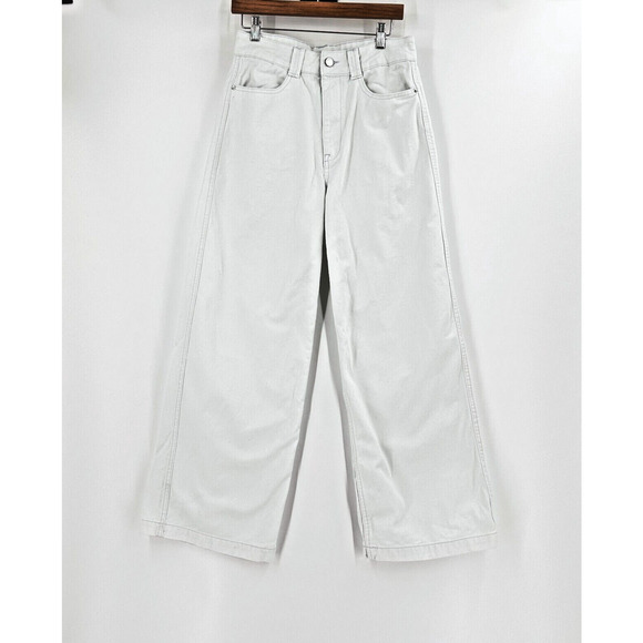 WeWoreWhat Womens Wide Leg High Rise Jeans Size 28 Denim Icy White 100% Cotton - Picture 1 of 10